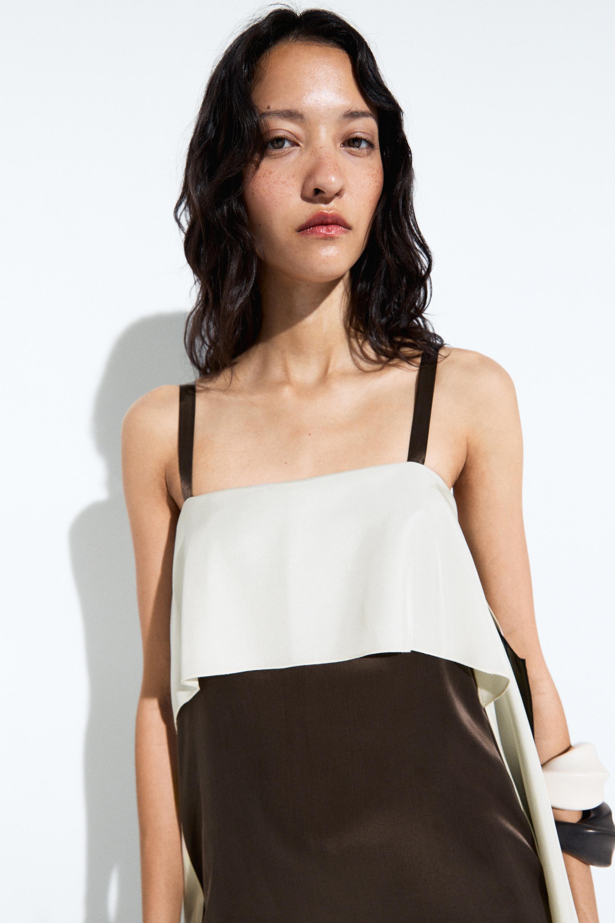 Robe midi fluide combinée
